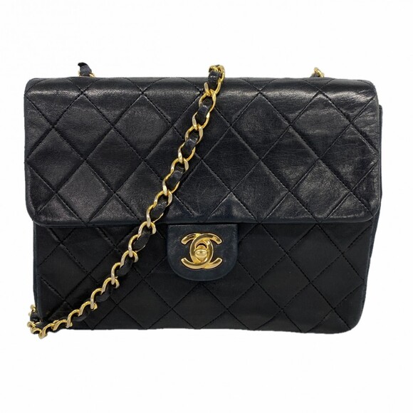 CHANEL Handbags - Chanel Mini Matelassé Chain Shoulder Bag, Lambskin, Black, Women's